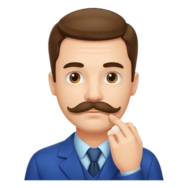 Homme qui caresse moustache sticker