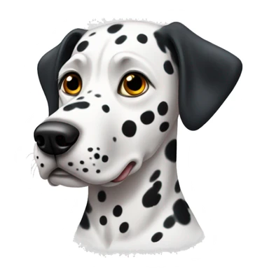 Dalmatian with a black spot around one eye sticker