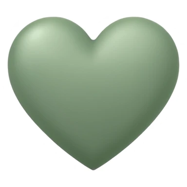 Sage green heart emoji sticker