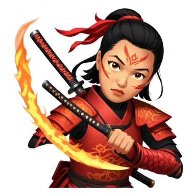 Fire-Wielding Samurai sticker
