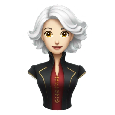 white hair woman magician sticker