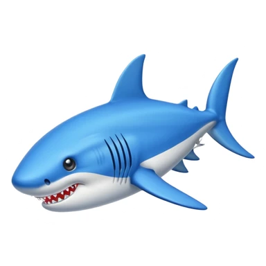 Tiburón con tenis Azules   sticker