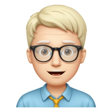 nerd and zany face sticker