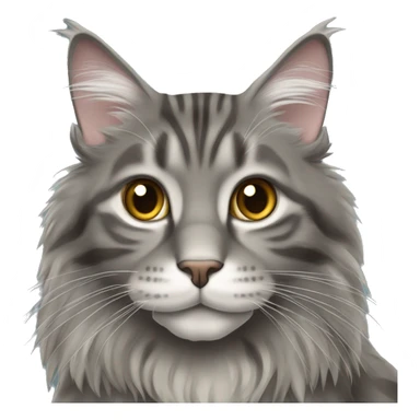 Grey tabby Maine coon cat  sticker