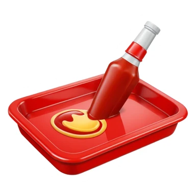 a ketchup  tray sticker