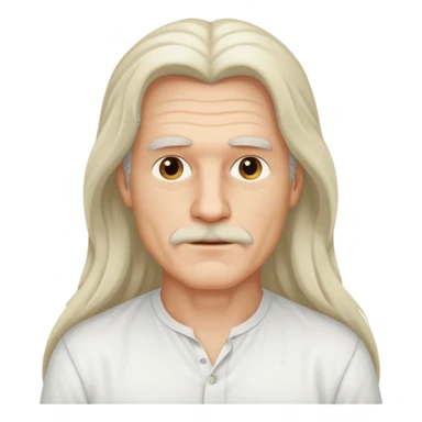 A man White middle long middle pa sticker