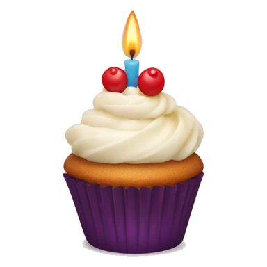 Cupcake with a candle sticker