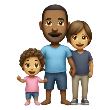 Mum dad toddler sticker