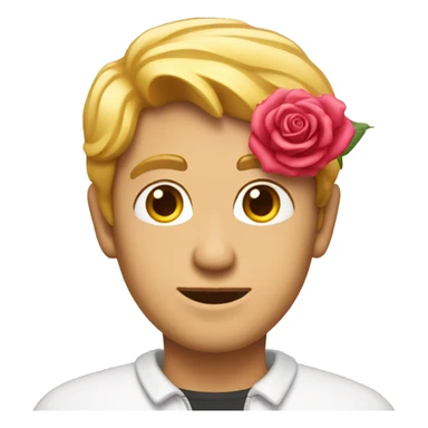Un homme qui fait un cœur rose sticker