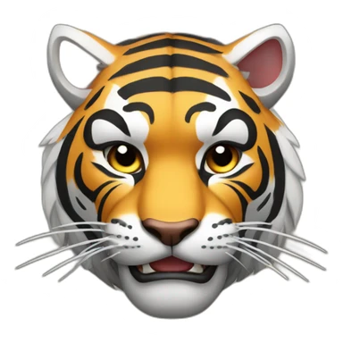 Samurai tiger sticker