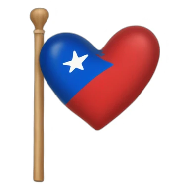 Drapeau chilien dans un cœur  sticker
