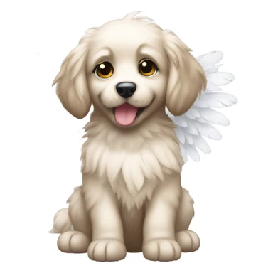 A puppy with wings sticker