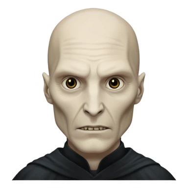 lord voldemort volto magro e di carnagione pallida senza il naso, sguardo cupo sticker