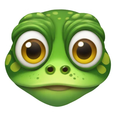 Peppe the frog as a owl sticker