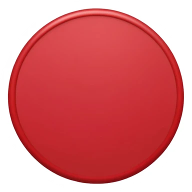 Minimal red circle with subtle thin outer ring, flat vector style, deep crimson color, transparent background, clean and modern, discord emoji size sticker