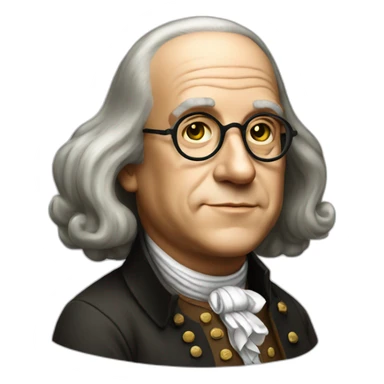 benjamin franklin full body sticker