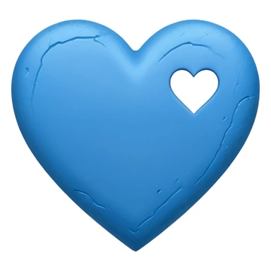 blue heart spray-painted sticker