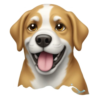 Perro en el agua sticker