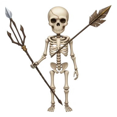 Skeleton with arrow  sticker