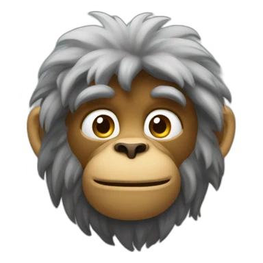 Un singe qui réfléchit sticker