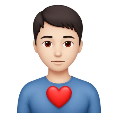 King in hearts red person sticker