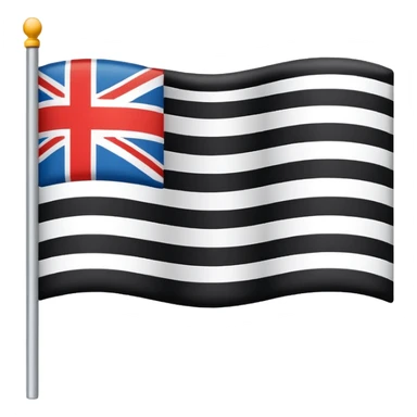 A simple flag with three black horizontal lines and three white horizontal lines, no stars and no moon sticker