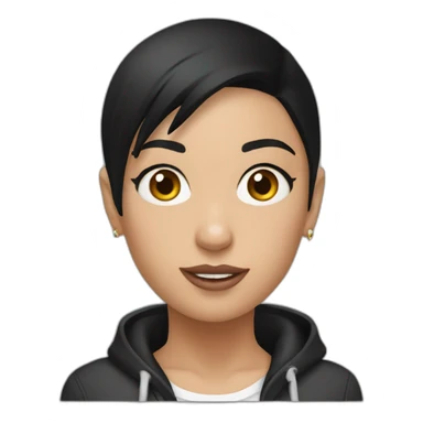 Eminem-with-the-black-short-hair-beauty-earring-girl sticker