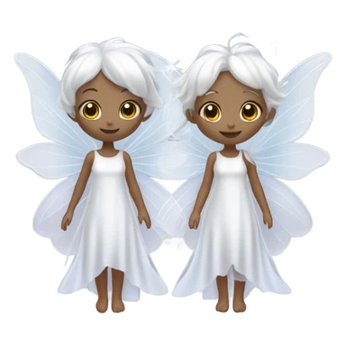 White fairy twins sticker