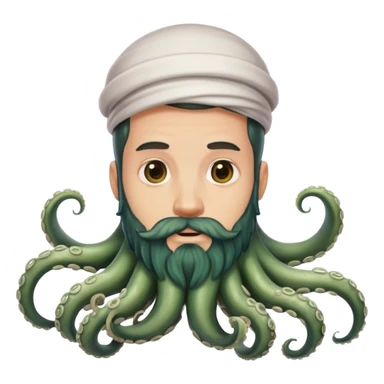 a guy with tentacles as beard sticker