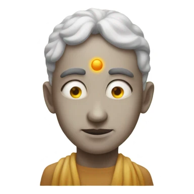 person with third eye open sticker