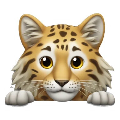 big cat in a car while using the iphone sticker