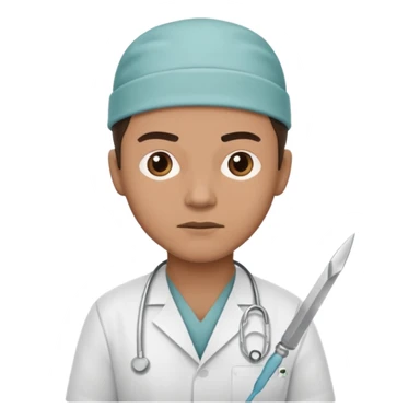 Surgeon with knife sticker