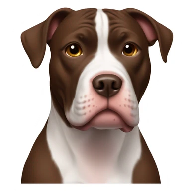 chocolate pitbull with white chest  sticker