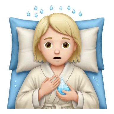 persona que se encuenta mal con gripe  sticker