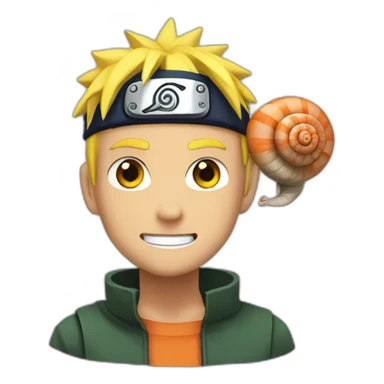 Naruto with a snail sticker