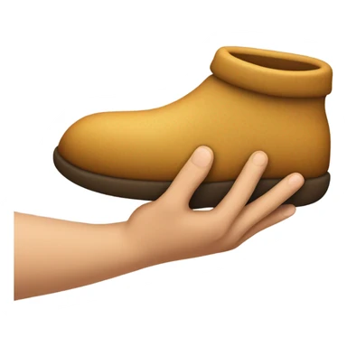 Hand holding a slipper  sticker