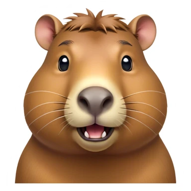 Cinematic Comical Capybara Portrait Emoji, Head tilted dramatically with an exaggeratedly shocked expression, featuring a robust, rotund build and a distinct capybara head with a broad snout and small ears, with wide, comically expressive eyes full of humorous disbelief, Simplified yet hilariously expressive features, highly detailed, glowing with a slightly sassy natural glow, high shine, dramatic yet playful, stylized with an air of quirky charm, soft glowing outline, capturing the essence of a meme-worthy capybara that looks ready to side-eye its way into viral fame! sticker