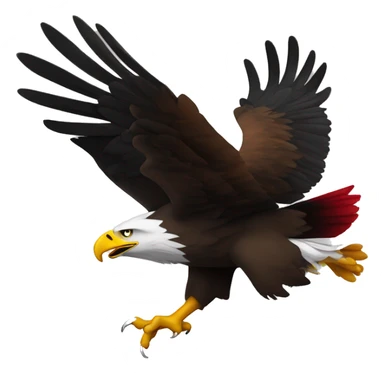 Eagle rouge et noir sticker