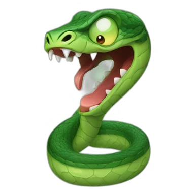 Angry snake sticker