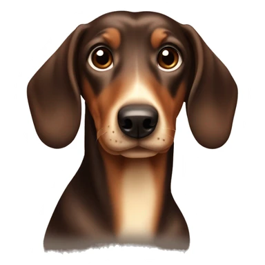 dark brown and cream dacshund sticker