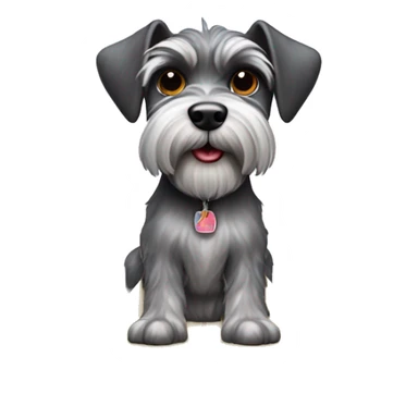 Schnauzer surf board sticker