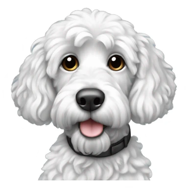 black and white doodle cockapoo sticker