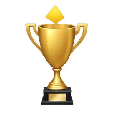 A trophy with a small "Oops!" sticker