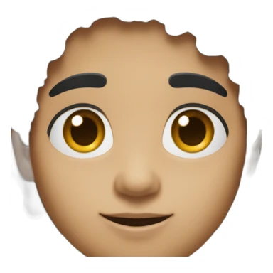 Indian boy with black hair and white skin sticker