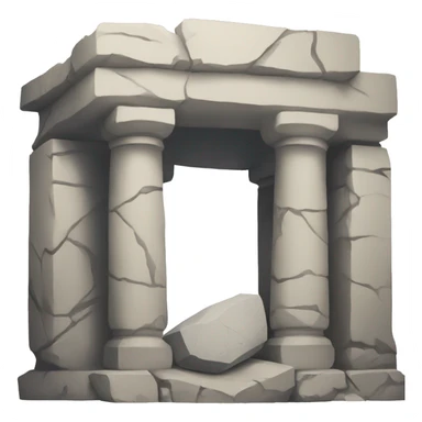 A broken down stone Altar sticker