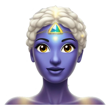 Pleiadian radiant glowing diva woman female third eye sticker