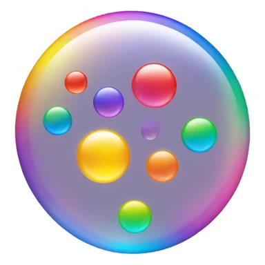 rainbow bubbles sticker