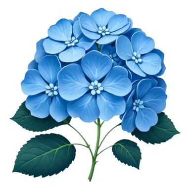 flower blue hydrangea sticker