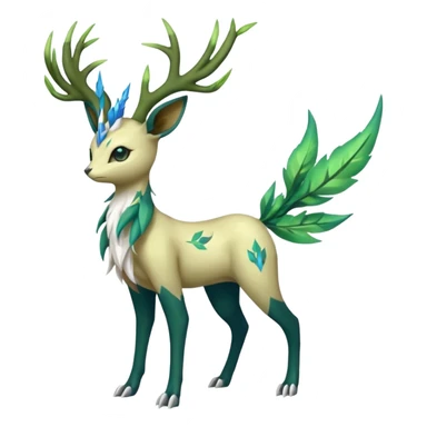 Xerneas-Leafeon-Amaura-Virizion-fusion (full body) sticker