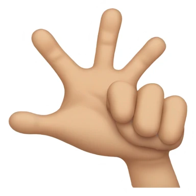 hand with a thumb and 4 fingers sticker